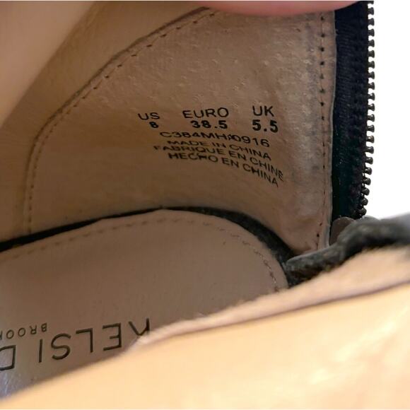 Kelsi Dagger Open Toe Gray Suede Leather Chunky Heels US Size 8 - Picture 6 of 11